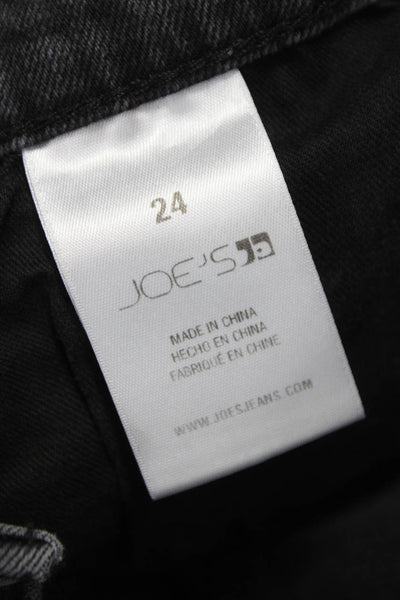 Joes Womens Cut-Off Black Cotton Blend Shorts Size 24