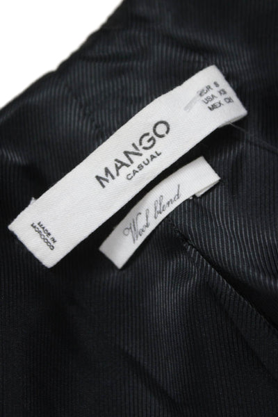Mango Womens Overcoat Beige Wool Blend Long Sleeve Button Fall Size XS