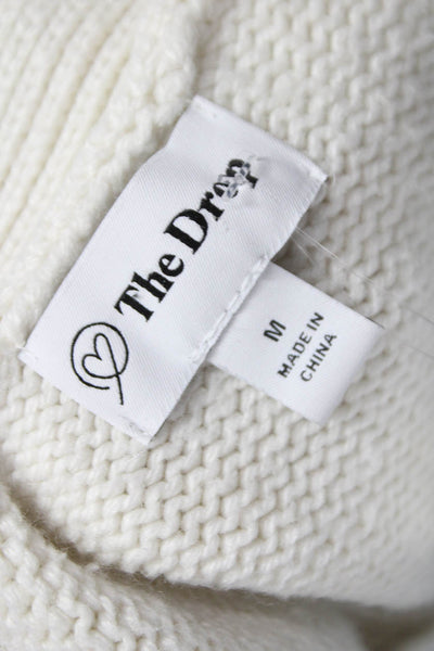 The Drop Womens V-Neck Cardigan Long Sleeve White Size M
