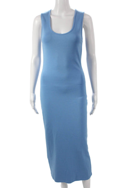 MNG Womens Blue Sleeveless Scoop Neck Maxi Dress Polyester Size 4