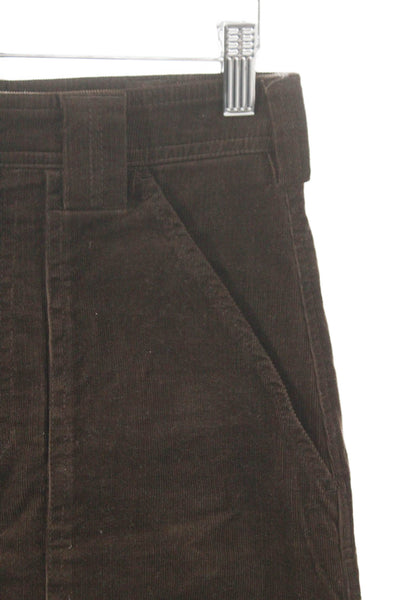 BR Womens Cargo Pants Brown Cotton Button Size 0