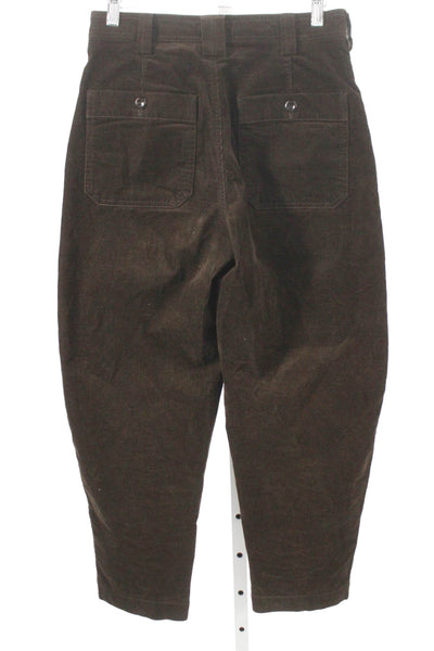 BR Womens Cargo Pants Brown Cotton Button Size 0