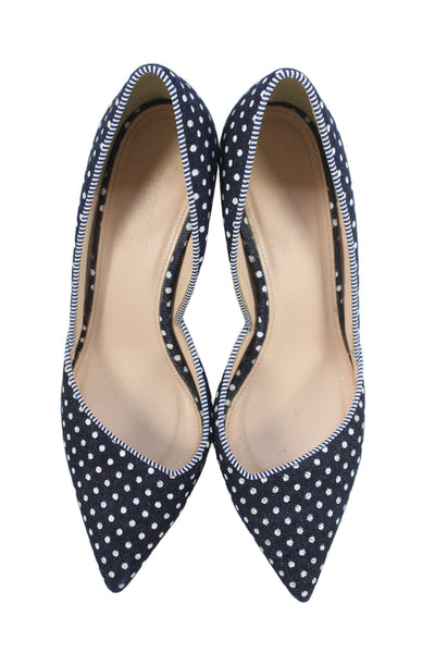 J Crew Women's Pointed Toe Stiletto Polka Dot Pumps Shoes Size 7