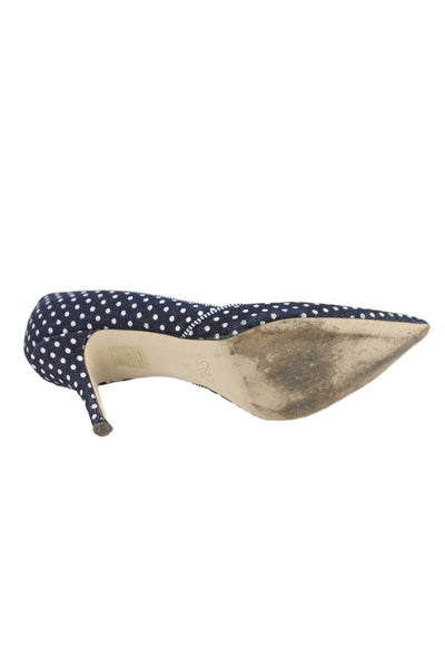 J Crew Women's Pointed Toe Stiletto Polka Dot Pumps Shoes Size 7