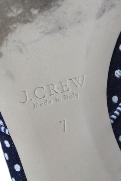 J Crew Women's Pointed Toe Stiletto Polka Dot Pumps Shoes Size 7