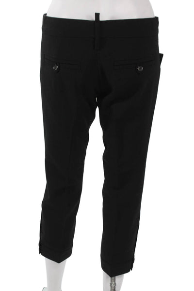 Dsquared2 Women Cropped Black Wool Blend Pants Size 40