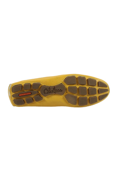 Cole Haan Womens Leather Gold Tone Accent Flats Yellow Size 7.5
