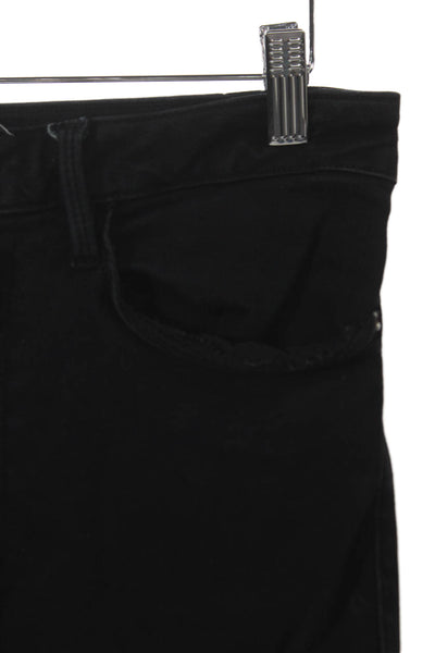 Frame Women Skinny Jeans Black Mid Rise Cotton Inseam 30 Size 2