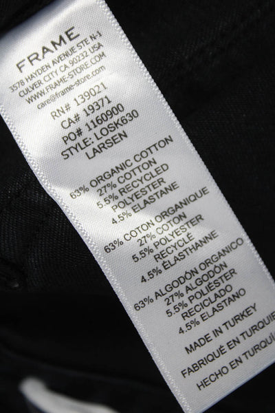 Frame Women Skinny Jeans Black Mid Rise Cotton Inseam 30 Size 2
