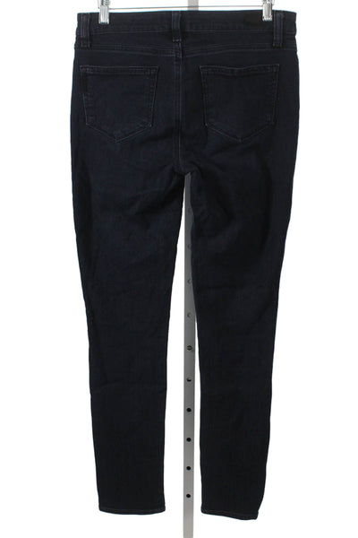 Paige Women Skinny Jeans Blue Low Rise Rayon Button Inseam 30 Size 28