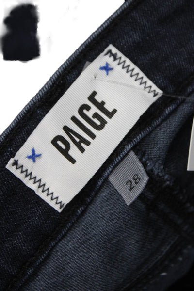 Paige Women Skinny Jeans Blue Low Rise Rayon Button Inseam 30 Size 28
