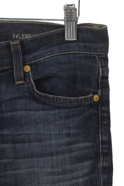 7 For All Mankind Women Skinny Jeans Blue Low Rise Cotton Size 26