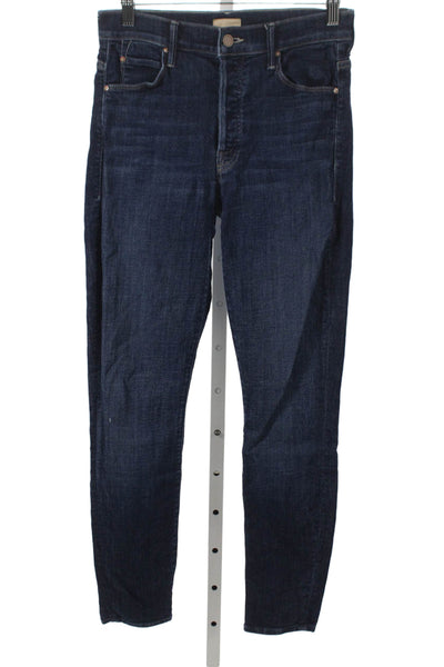 Mother Women Skinny Jeans Blue Cotton Mid Rise Inseam 27 Size 27