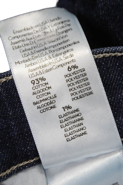 Mother Women Skinny Jeans Blue Cotton Mid Rise Inseam 27 Size 27
