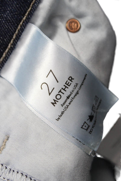 Mother Women Skinny Jeans Blue Cotton Mid Rise Inseam 27 Size 27