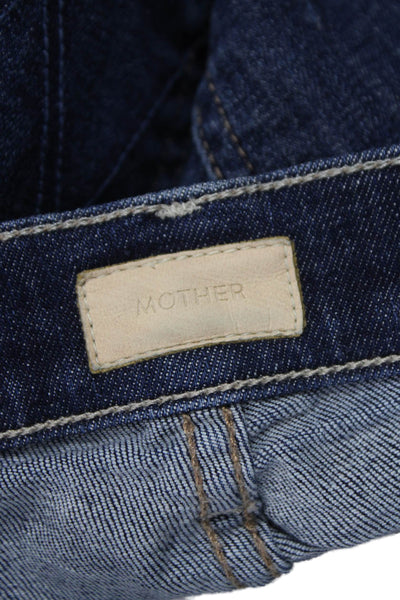 Mother Women Skinny Jeans Blue Cotton Mid Rise Inseam 27 Size 27