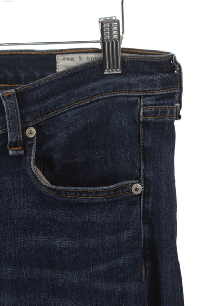 Rag & Bone Womens Skinny Jeans Blue Low Rise Size 29