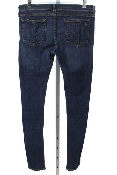 Rag & Bone Womens Skinny Jeans Blue Low Rise Size 29