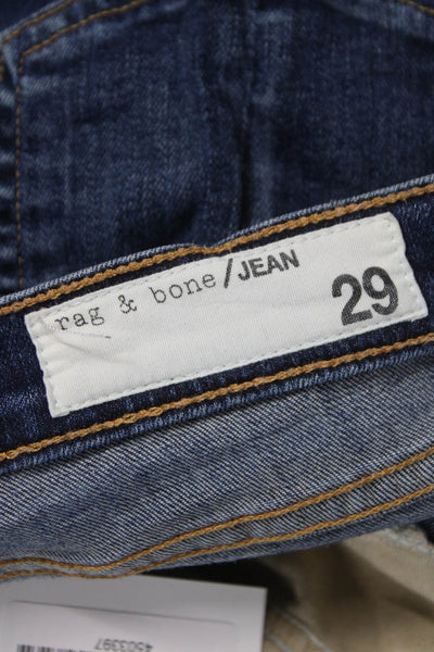 Rag & Bone Womens Skinny Jeans Blue Low Rise Size 29