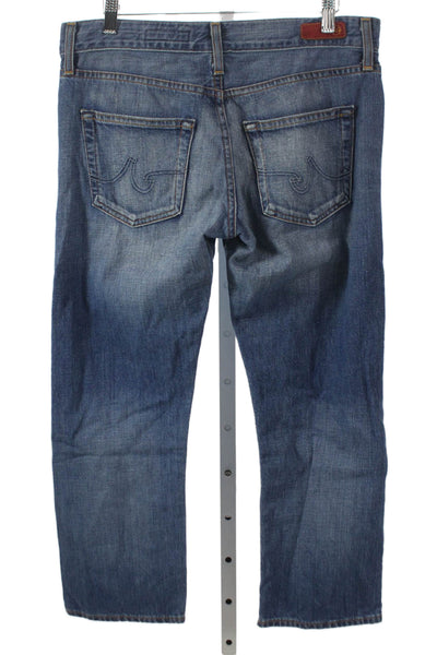 Adriano Goldschmied Mens Straight Jeans Blue Low Rise Cotton Inseam 25 Size 28