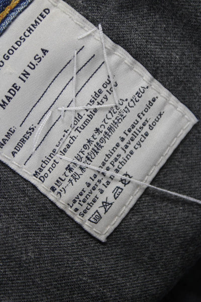 Adriano Goldschmied Mens Straight Jeans Blue Low Rise Cotton Inseam 25 Size 28