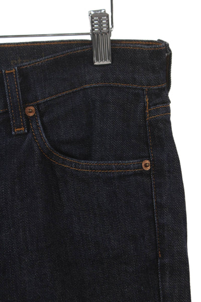 7 For All Mankind Mens Straight Jeans Blue Mid Rise Cotton Blend Size 30