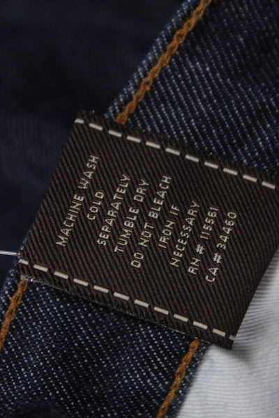 7 For All Mankind Mens Straight Jeans Blue Mid Rise Cotton Blend Size 30