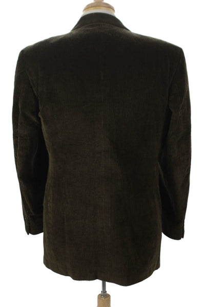 Yves Saint Laurent Mens Green Cotton Blazer Buttoned Size 44