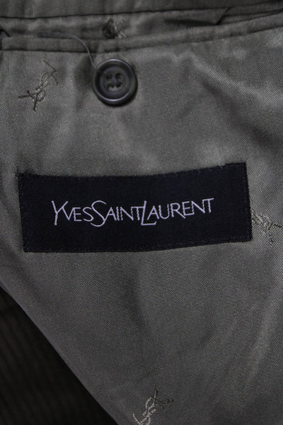 Yves Saint Laurent Mens Green Cotton Blazer Buttoned Size 44