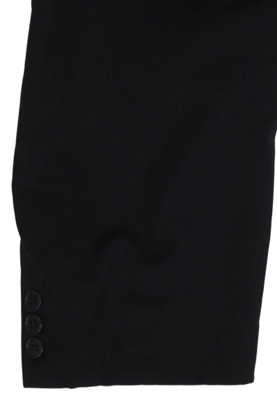 Trussini Mens Black Wool Blazer Buttoned Size 50