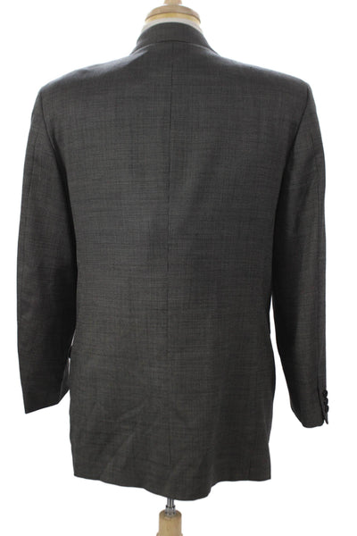 Trussini Mens Gray Wool Blazer Buttoned Size 52