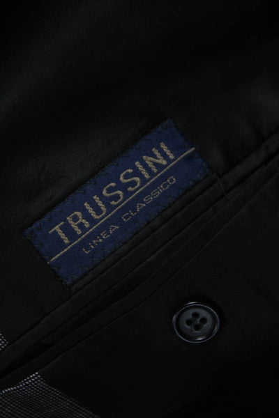 Trussini Mens Gray Wool Blazer Buttoned Size 52