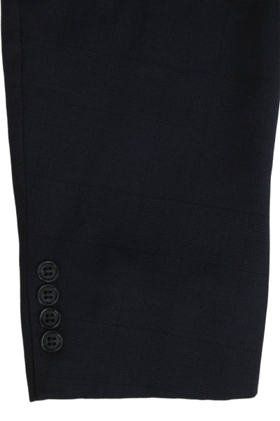 Hart Schaffner Marx Mens Blazer Blue Pure Virgin Wool Check Buttoned Size 42