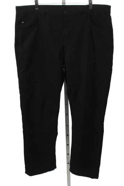 AG Adriano Goldschmied Mens Straight Jeans Black Cotton Blend Size 38