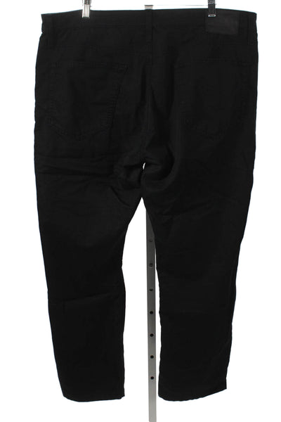 AG Adriano Goldschmied Mens Straight Jeans Black Cotton Blend Size 38