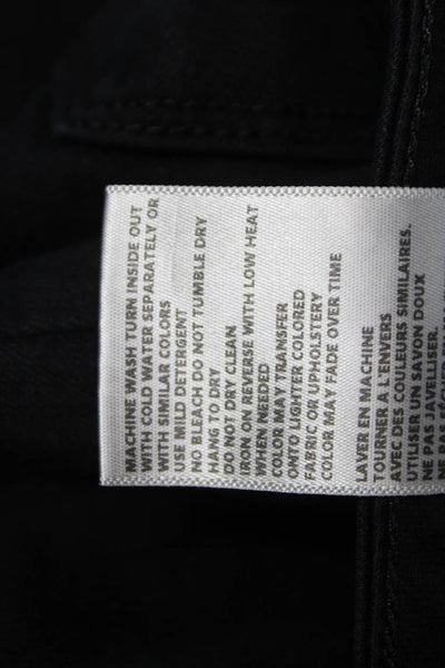 L'Agence Womens Skinny Black Jeans Cotton Low Rise Button Size 27