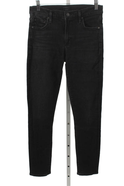 Citizens of Humanity Womens Black Skinny Jeans Low Rise Cotton Blend Size 27