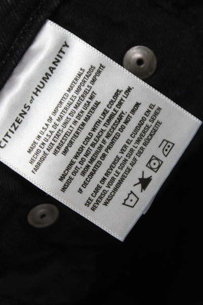 Citizens of Humanity Womens Black Skinny Jeans Low Rise Cotton Blend Size 27