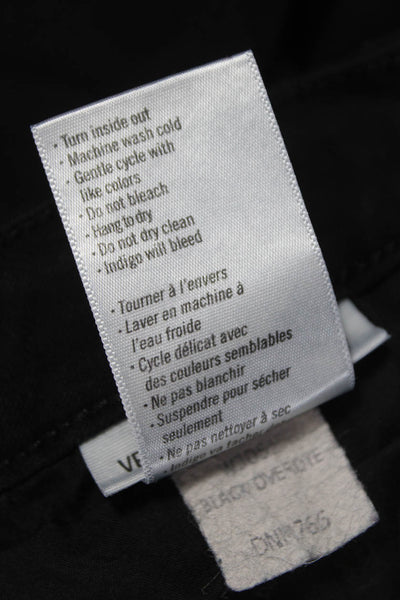 Paige Womens Skinny Jeans Black Low Rise Rayon Button Fly Size 27