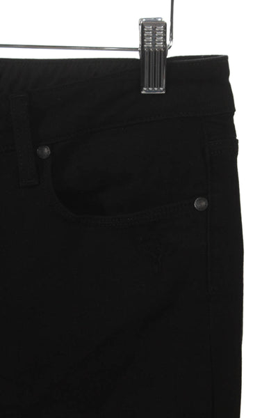 Paige Womens Black Ankle Jeans Mid Rise Rayon Button Fly Size 29
