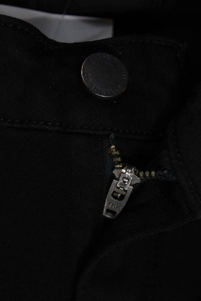 Paige Womens Black Ankle Jeans Mid Rise Rayon Button Fly Size 29