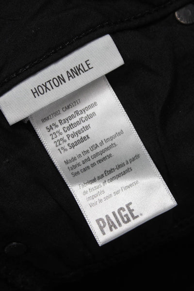 Paige Womens Black Ankle Jeans Mid Rise Rayon Button Fly Size 29
