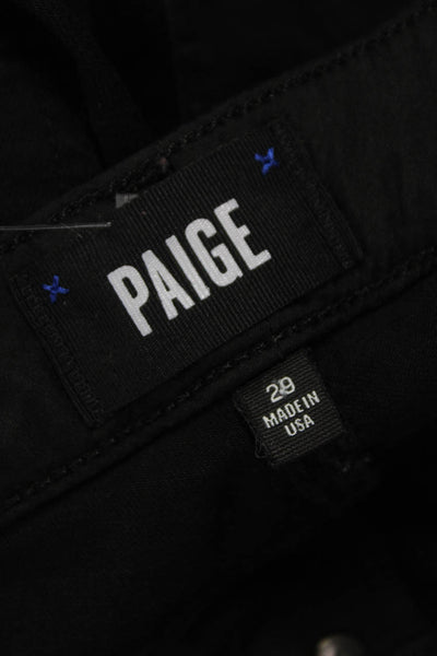 Paige Womens Black Ankle Jeans Mid Rise Rayon Button Fly Size 29