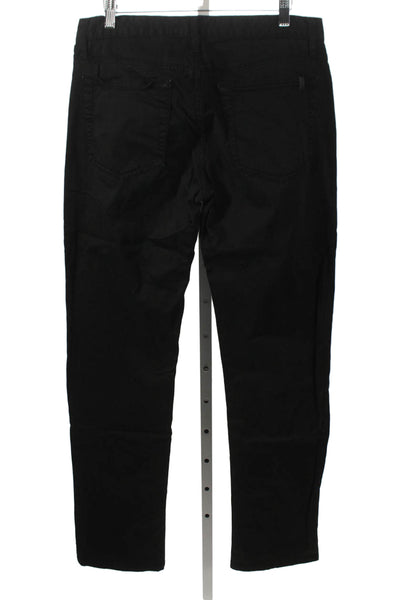 Joes Mens Straight Jeans Black Low Rise Cotton Blend Button Size 32