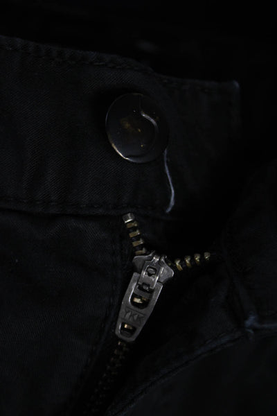 Joes Mens Straight Jeans Black Low Rise Cotton Blend Button Size 32
