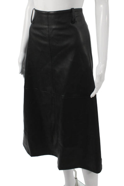 MNG Womens A-Line Skirt Black Long Size 12