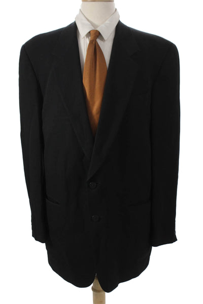 Donna Karan New York Mens Black Wool Blazer Button Size 44