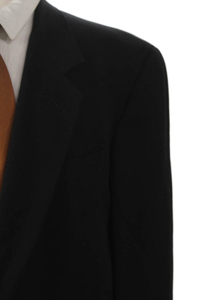 Donna Karan New York Mens Black Wool Blazer Button Size 44