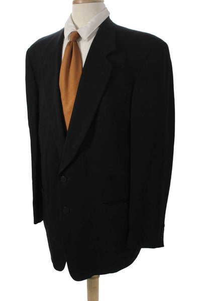 Donna Karan New York Mens Black Wool Blazer Button Size 44