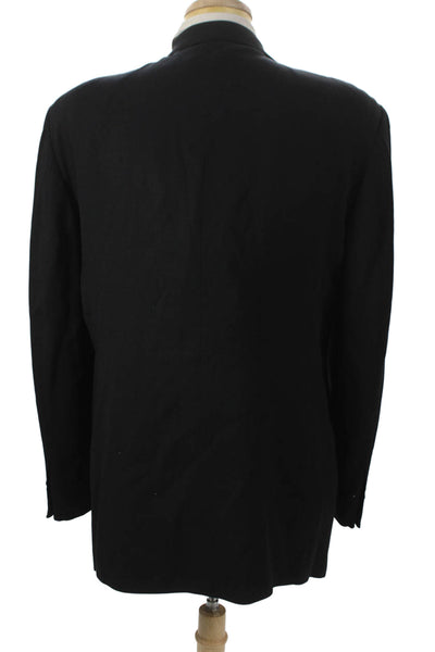 Donna Karan New York Mens Black Wool Blazer Button Size 44